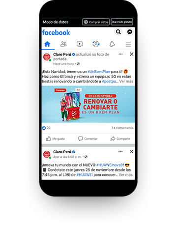 Navega en Facebook con tu nuevo paquete de datos Navega en Facebook con tu nuevo paquete de datos