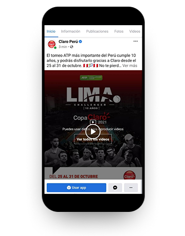 En la app de Facebook En la app de Facebook